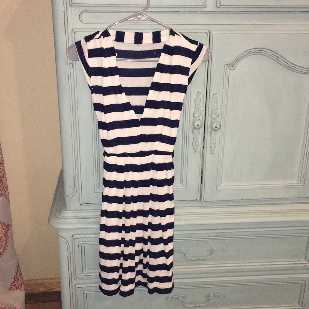 Navy Striped Dress